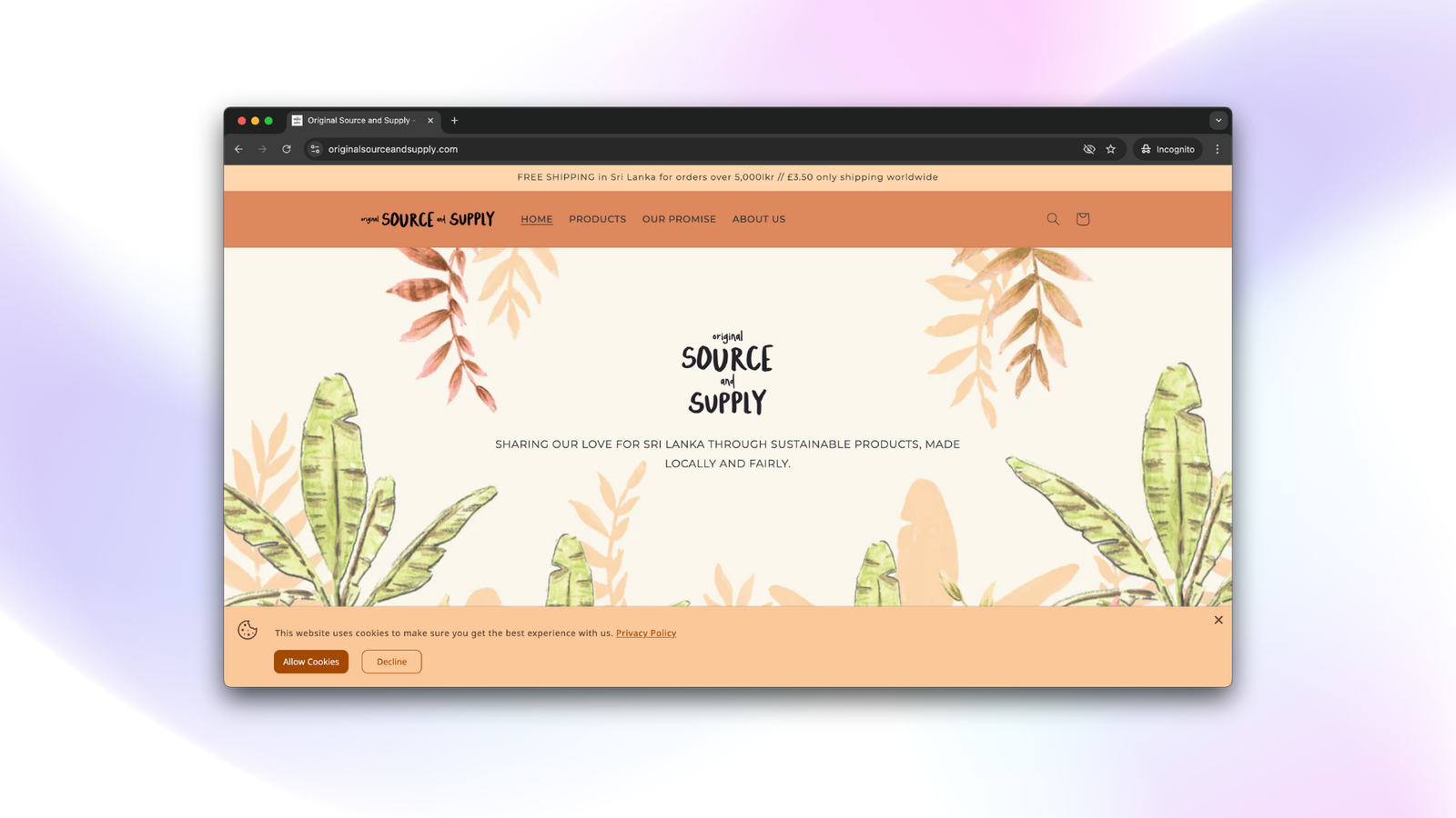 Original Source and Supply