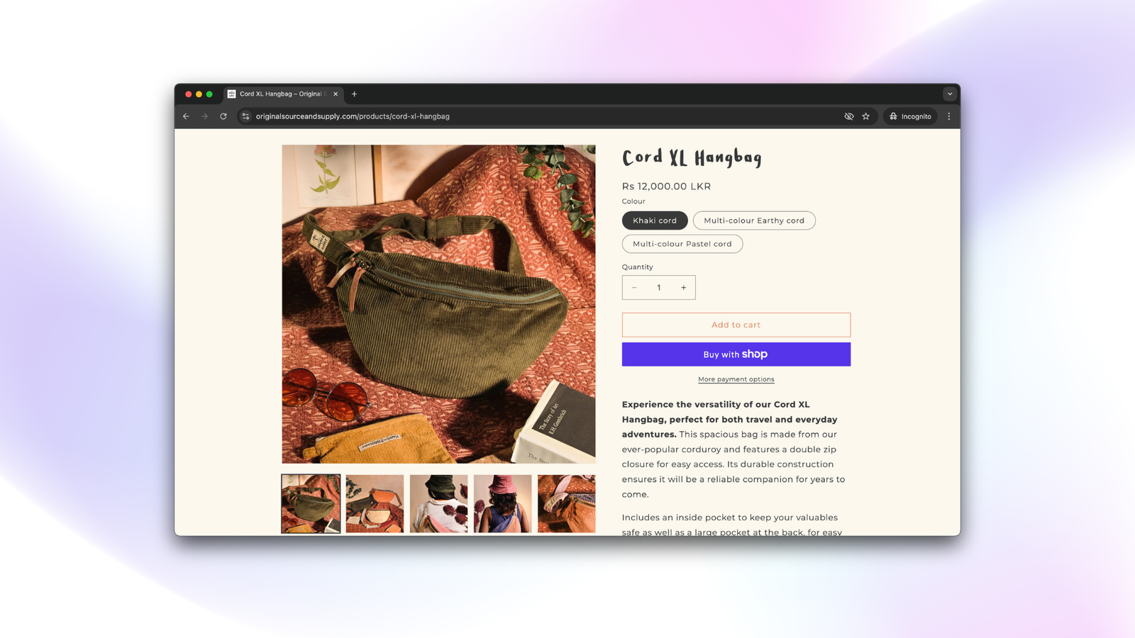 Original Source and Supply